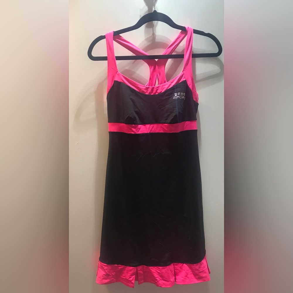Bebe sport tennis dress black pink